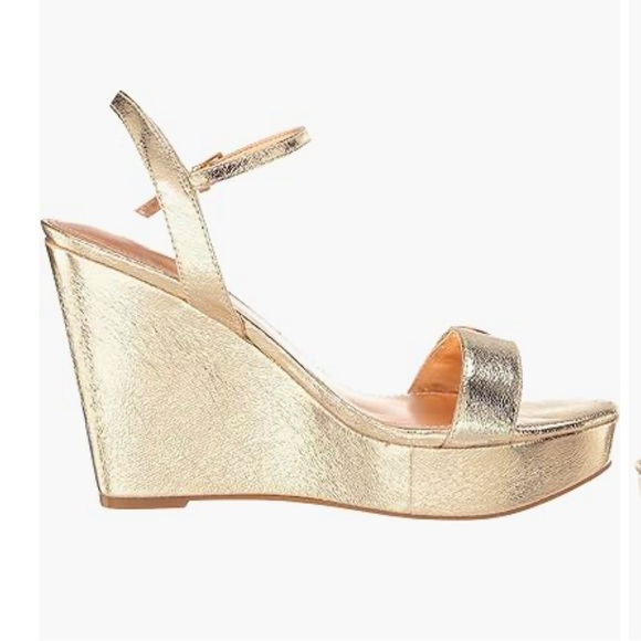Guess gold platform wedge heels - Picture 2 of 7